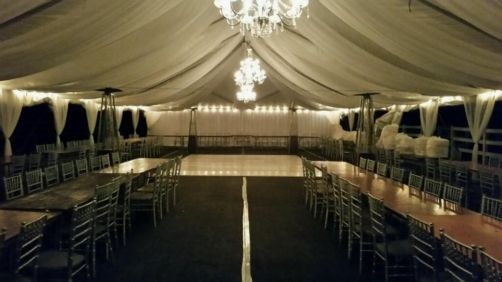 Elegant event draping