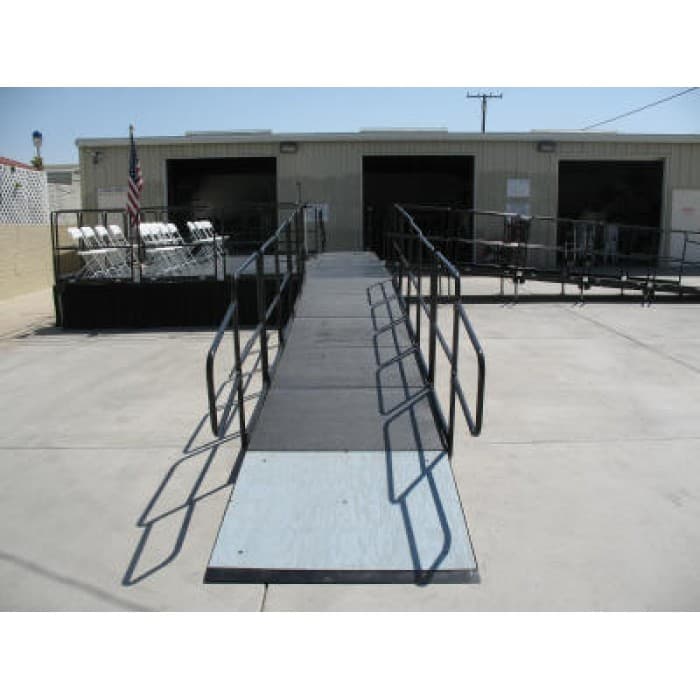 24' Stage Ramps w/ Guard Rails.