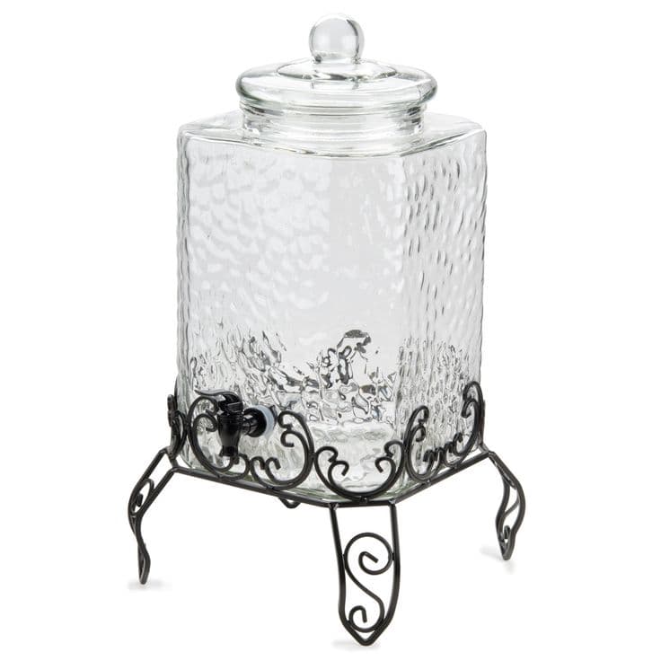 Beverage Dispenser Glass 5 Gal W/Stand
