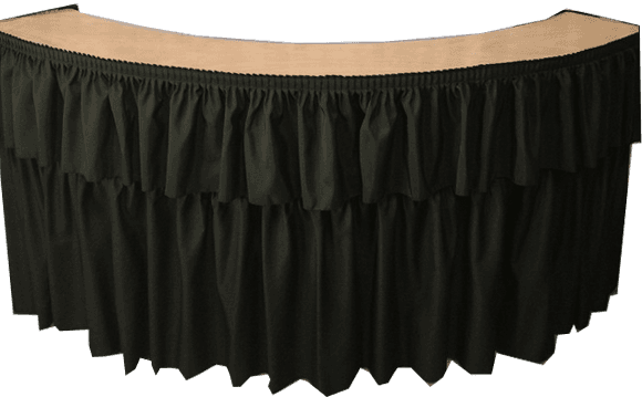 6' Serpentine Bar with Black Skirt