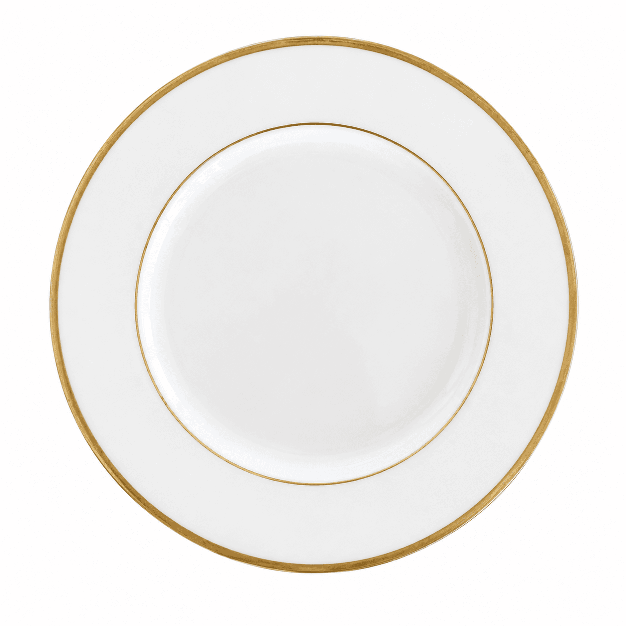White Plate with Gold Band 6" Bread/Appetizer