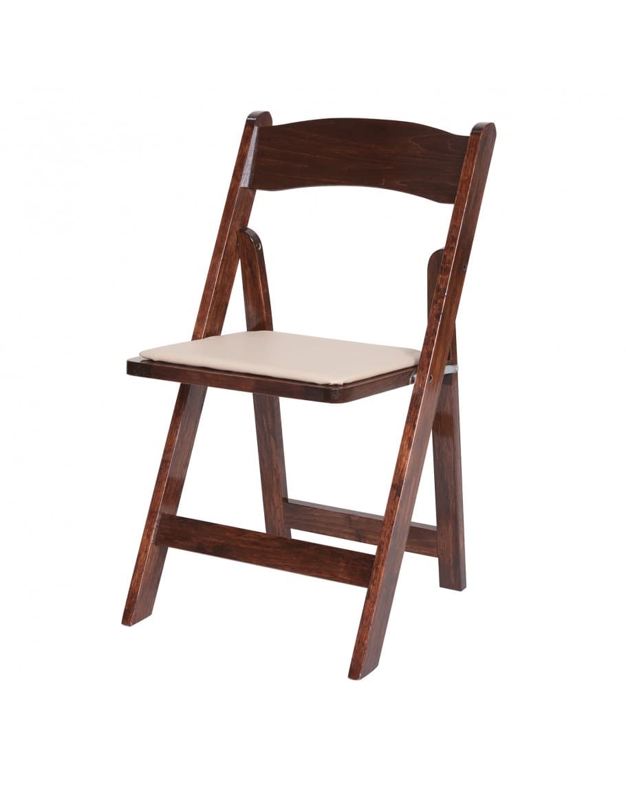 Fruitwood Folding w/Padded Seat
