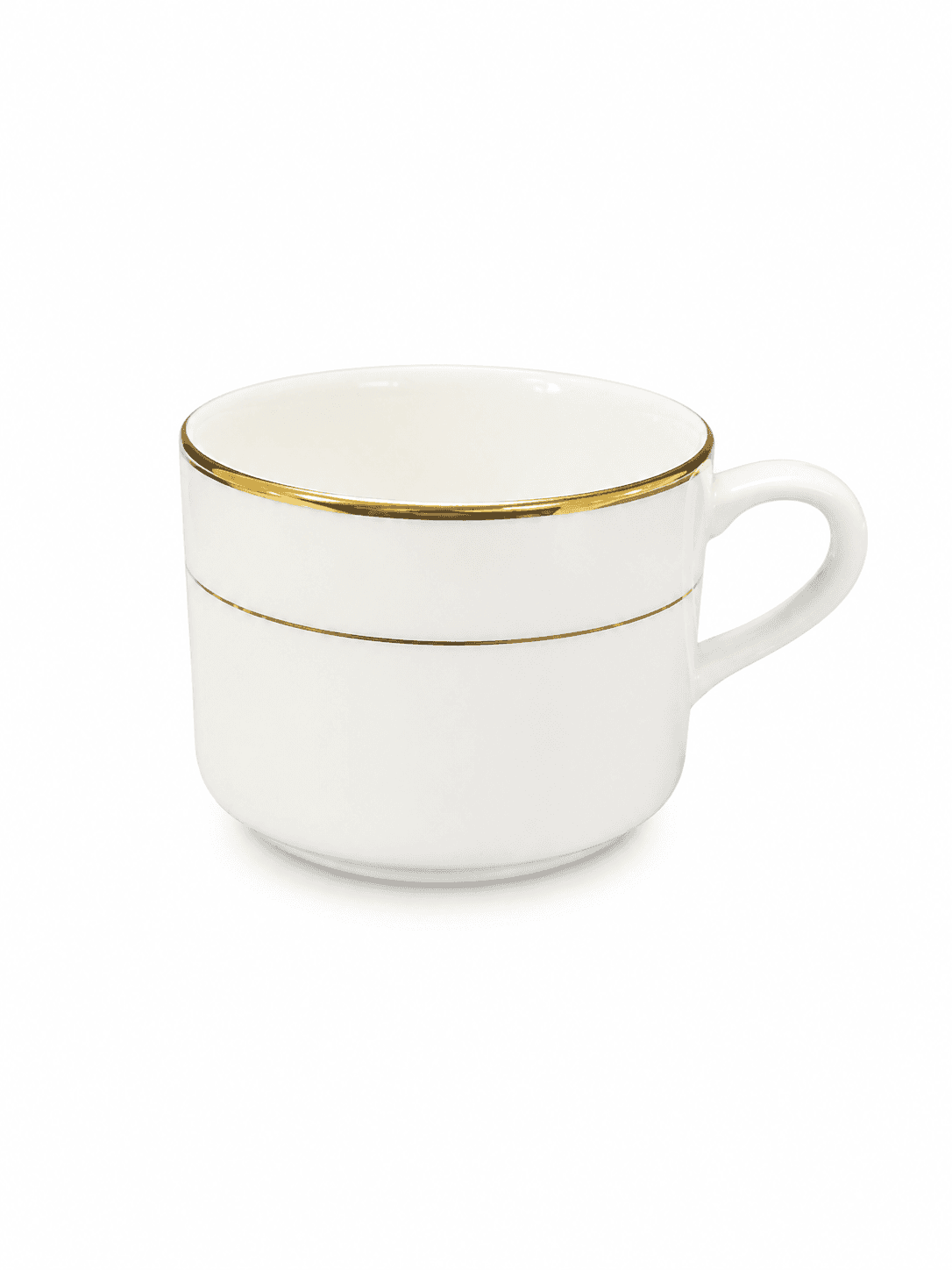 White Cup with Gold Band