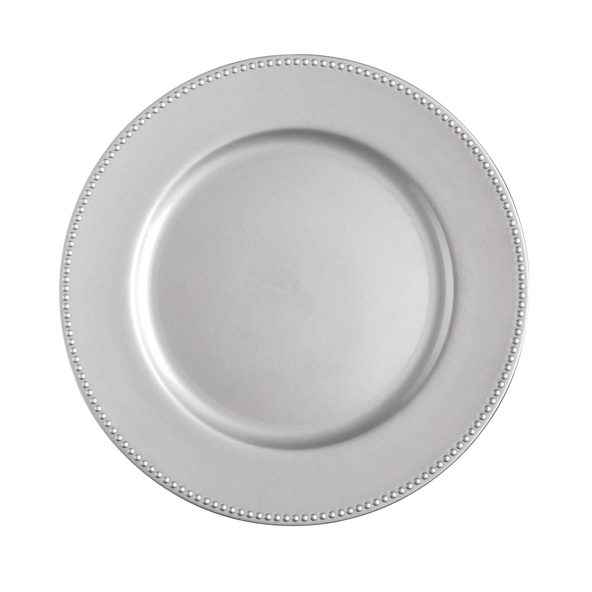Silver acrylic 13" charger plate