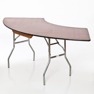 6' Wood Serpentine Table