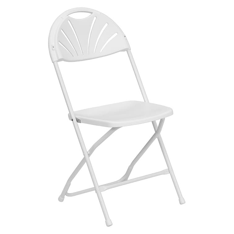 White Fan Back Chair