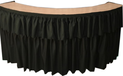 6' Serpentine Bar with Black Skirt